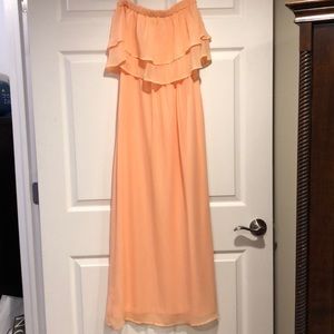 Strapless maxi dress